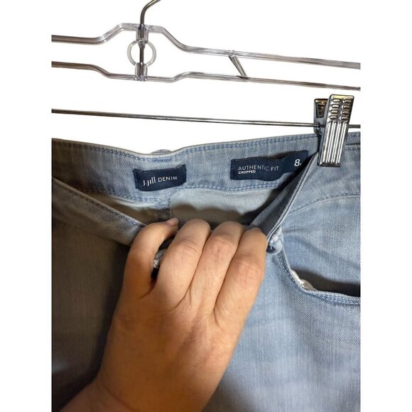 J.Jill Womens Light Wash Denim Roll Cuff Jeans Authentic Fit Size 8 - Picture 4 of 5